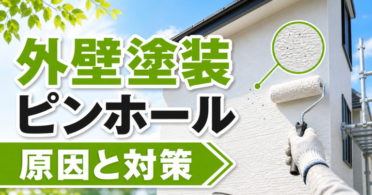 外壁塗装後のピンホールとは？発生原因と対策のポイントを解説