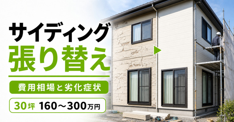 サイディングの張り替えの費用相場はいくら？気を付けたい劣化症状とは？