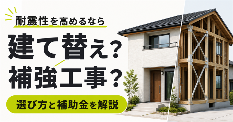住宅の耐震性を高めるには建て替えと補強工事のどちらを選ぶべき?