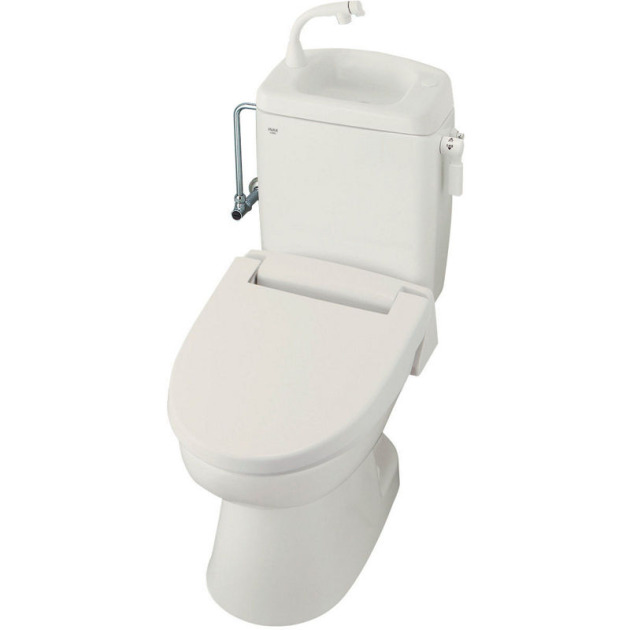 LIXILの簡易水洗便器・トイレーナR（手洗付・ピュアホワイト）