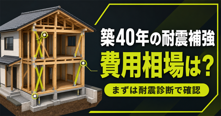 築40年の建物における耐震補強の費用相場は?補助金制度なども解説