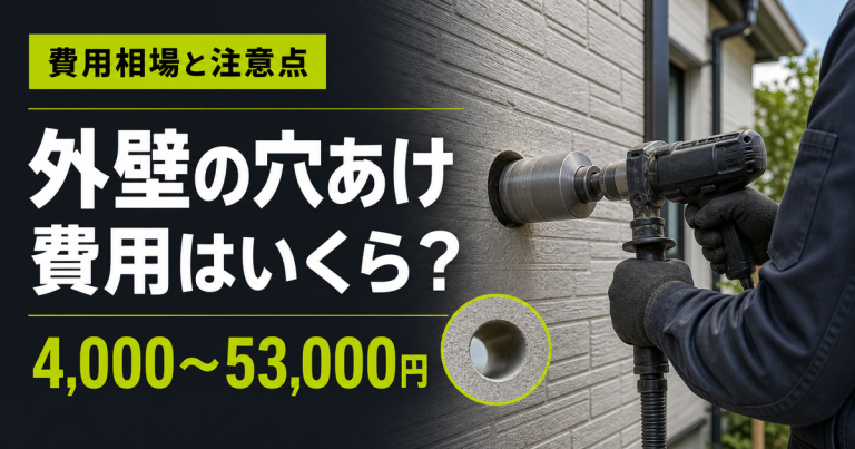 外壁の穴あけ費用はいくら?外壁材別の相場とDIYを避けたい理由