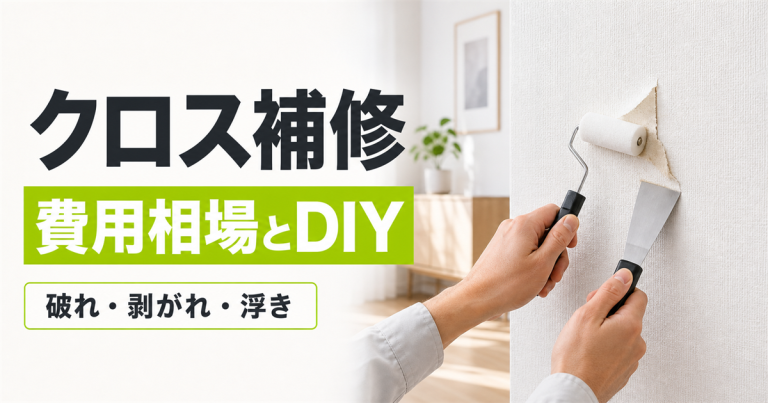 クロス補修の費用相場は？壁紙の破れ・剥がれ・浮きをDIYで直す方法