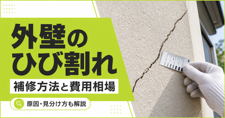 外壁のひび割れはどう補修する?原因と方法別の費用相場を解説