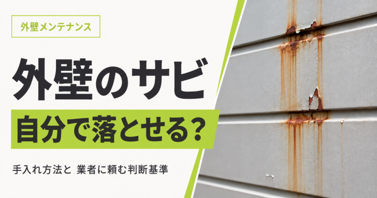 外壁のサビは自分で落とせる?手入れ方法と業者に依頼する判断基準を解説