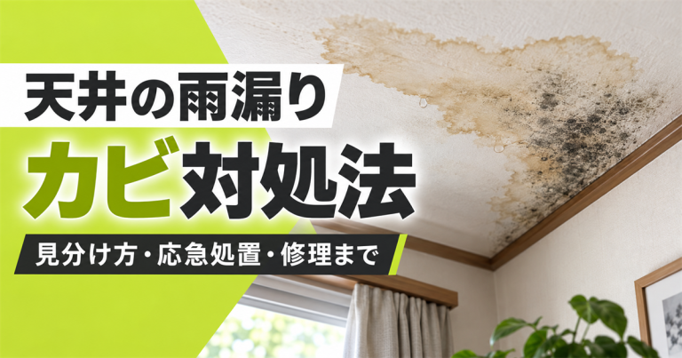 天井の雨漏りが原因でカビが発生した場合の対処法を解説