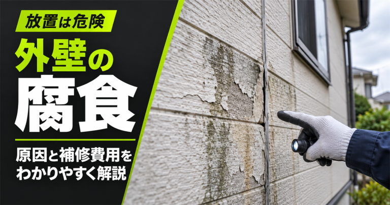 外壁の腐食を放置する危険性と補修費用・原因を解説