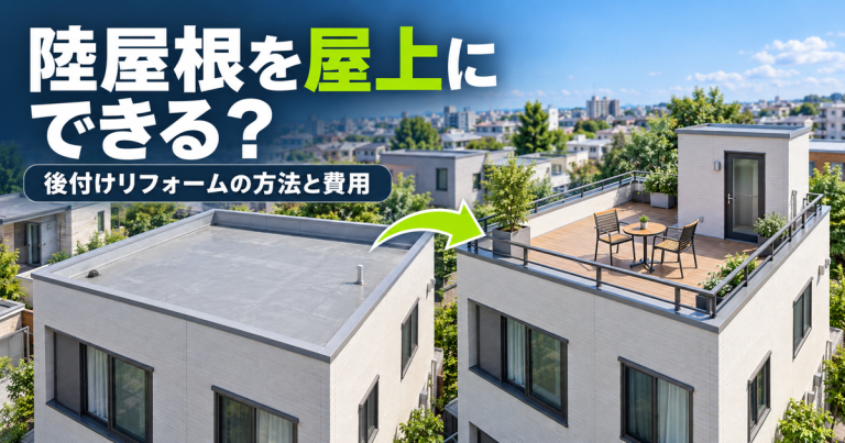 屋上は後付けできる？屋根を屋上にする工事と費用の目安を解説