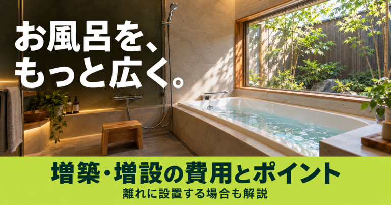 お風呂の増築・増設費用はいくら？離れに設置する場合も解説