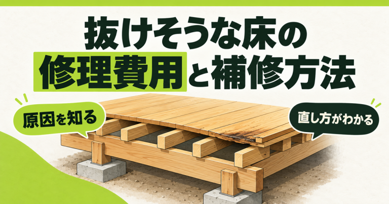 床が抜けそうなときの修理費用は？腐食した床の補修方法を解説