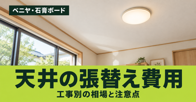 天井の張替え費用はいくら？ベニヤ合板張りや石膏ボード交換など工事別に解説